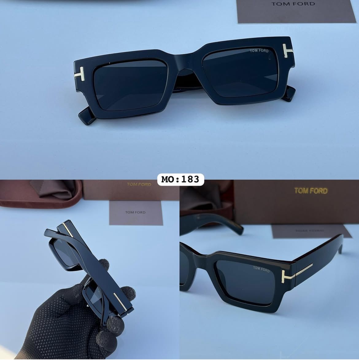 Tom Ford Unisex Rectangular Sunglasses - Image 5