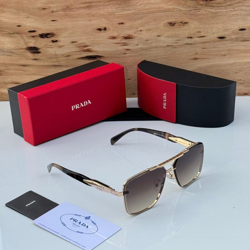 Prada Square Aviator Unisex Sunglasses