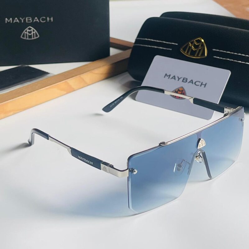 Maybach Luxury Oversize Rimless Shield Men’s Sunglasses