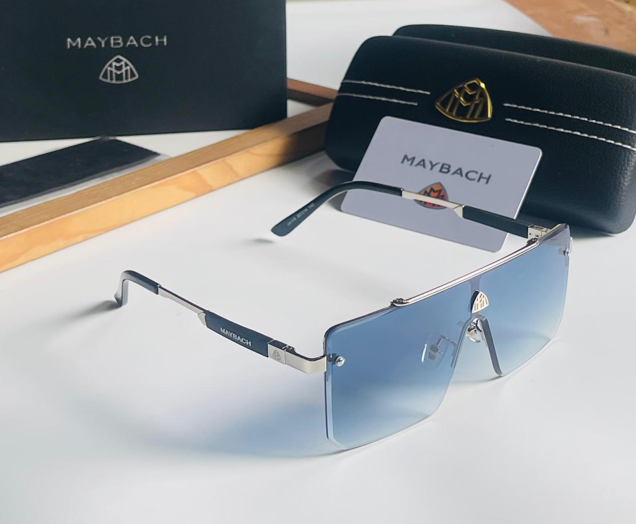 Maybach Luxury Oversize Rimless Shield Men’s Sunglasses