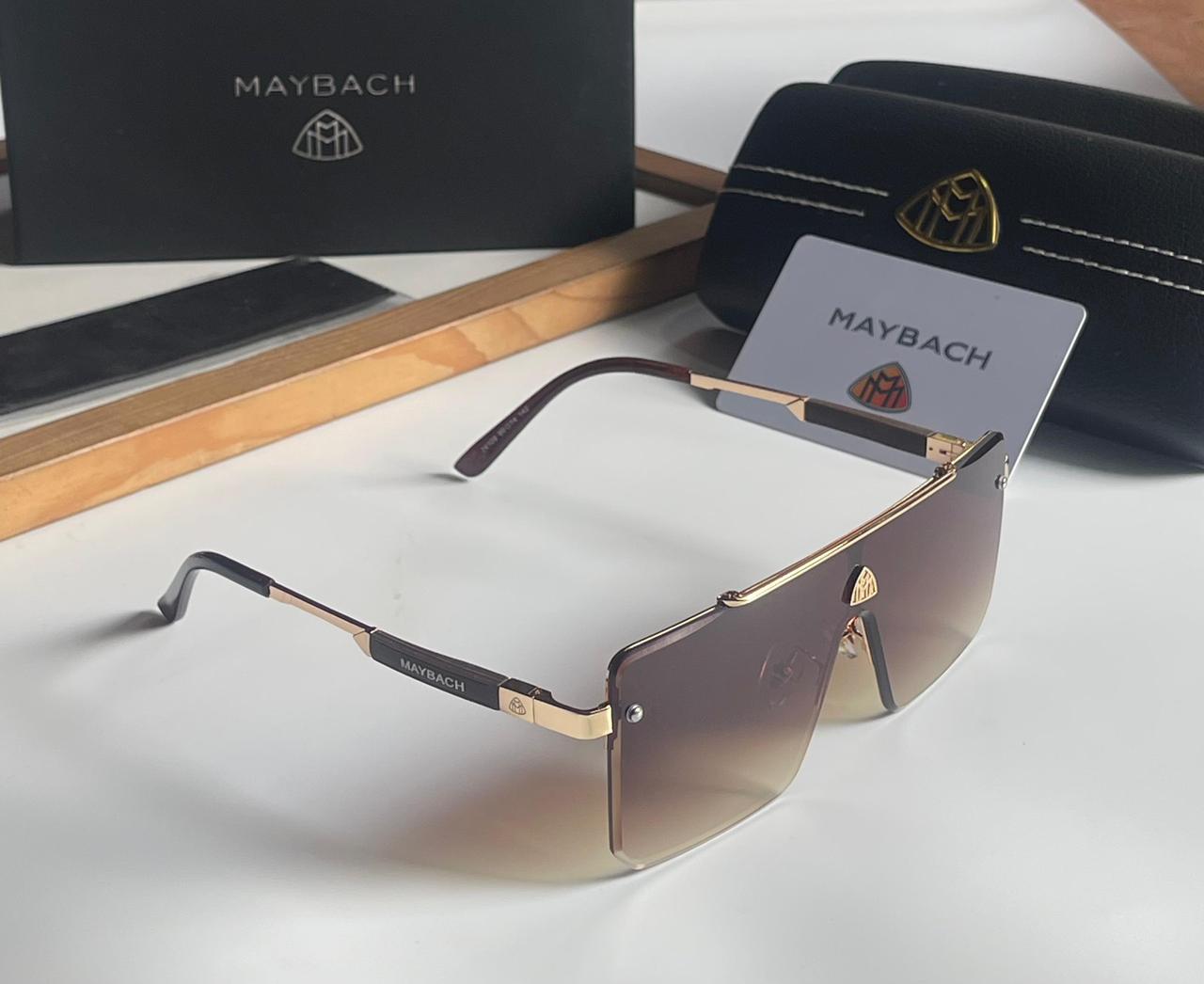Maybach Luxury Oversize Rimless Shield Men’s Sunglasses - Image 2