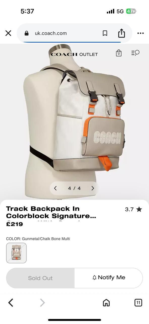 COACH Signature Track Backpack - Image 3