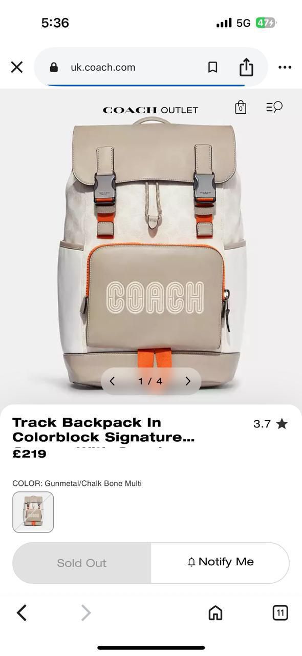 COACH Signature Track Backpack - Image 4