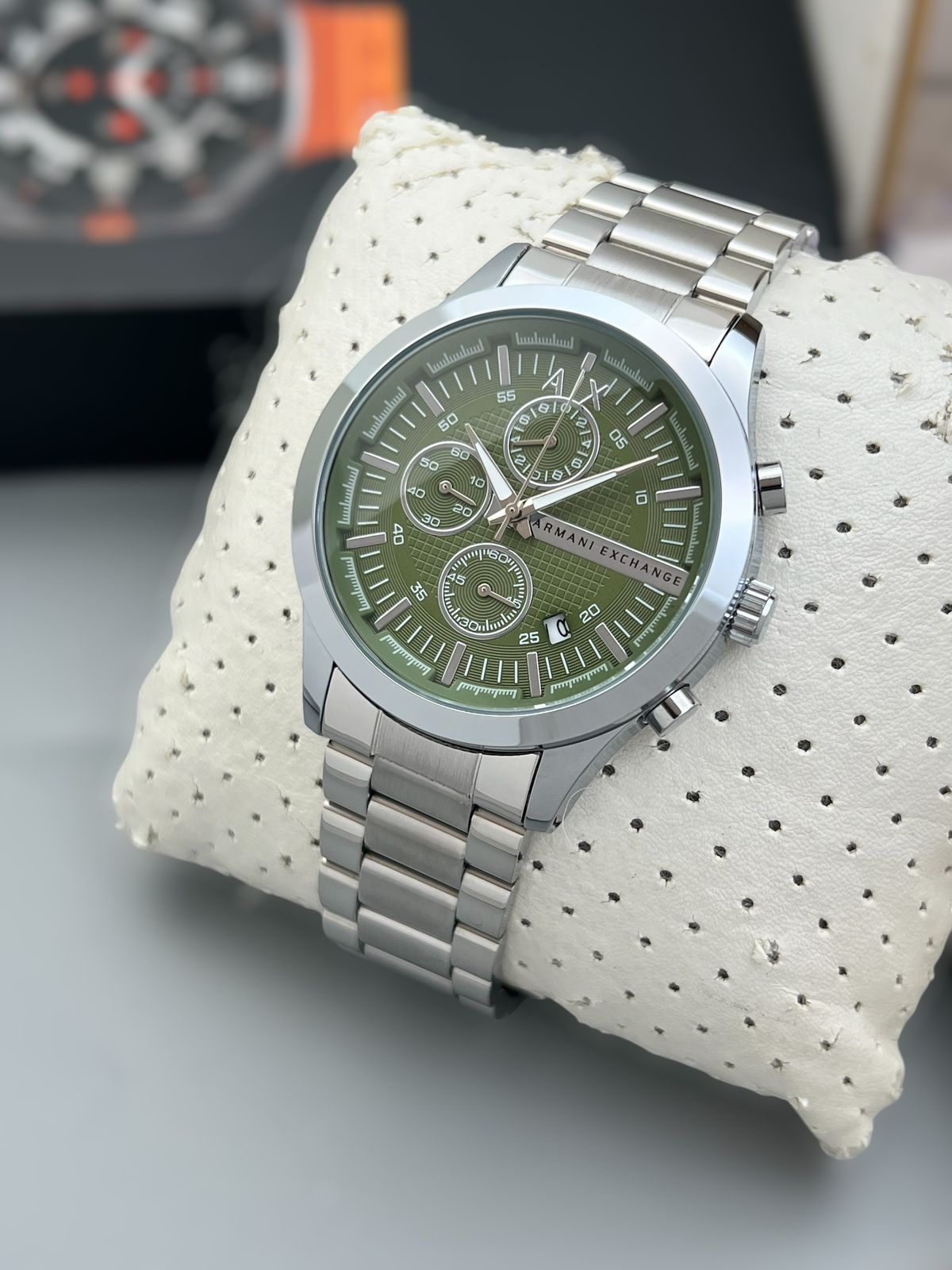 Emporio Armani Exchange Stainless Steel Chronograph 44mm Quartz Movement Men's Watch - Image 5