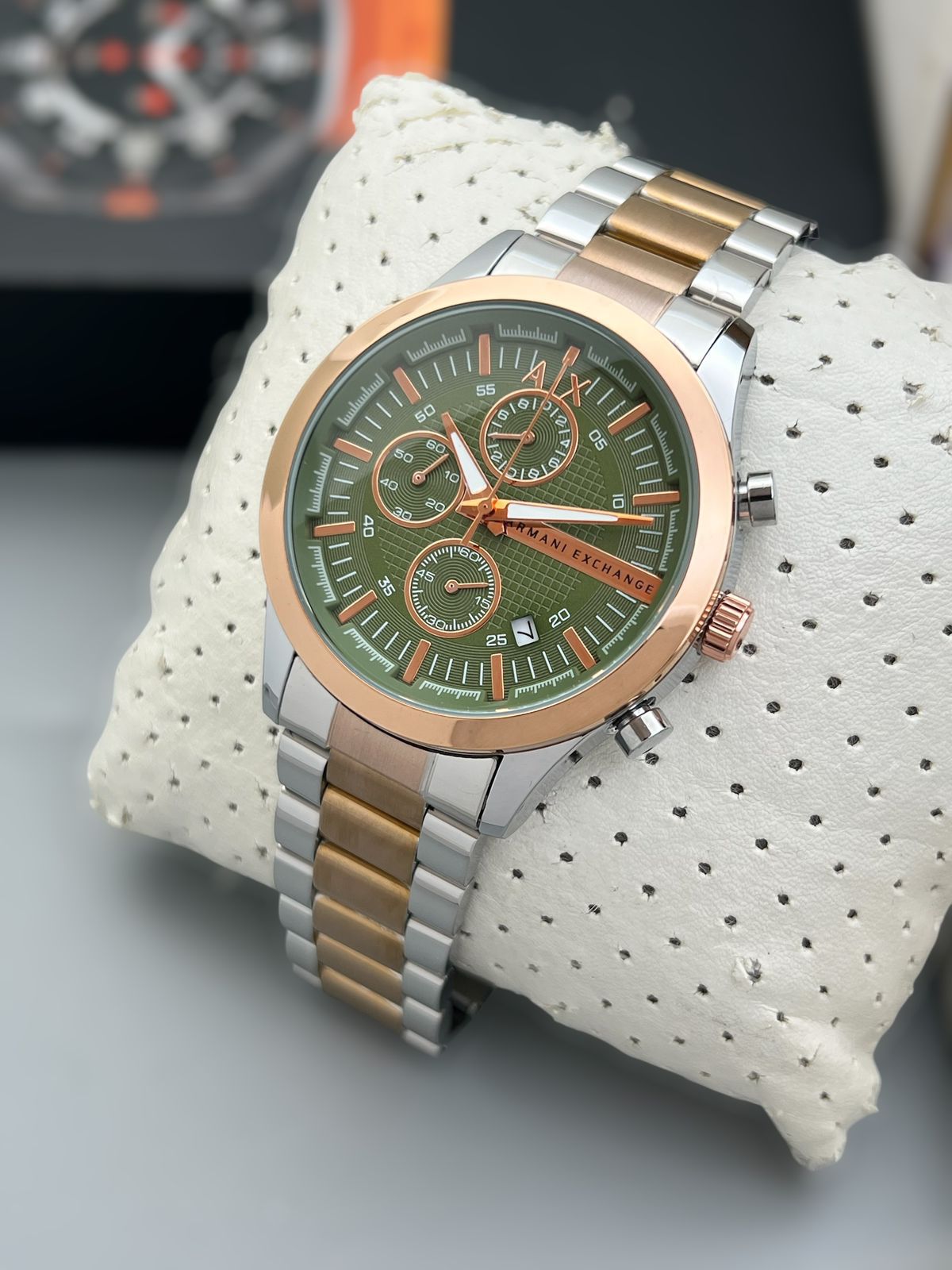 Emporio Armani Exchange Stainless Steel Chronograph 44mm Quartz Movement Men's Watch - Image 6