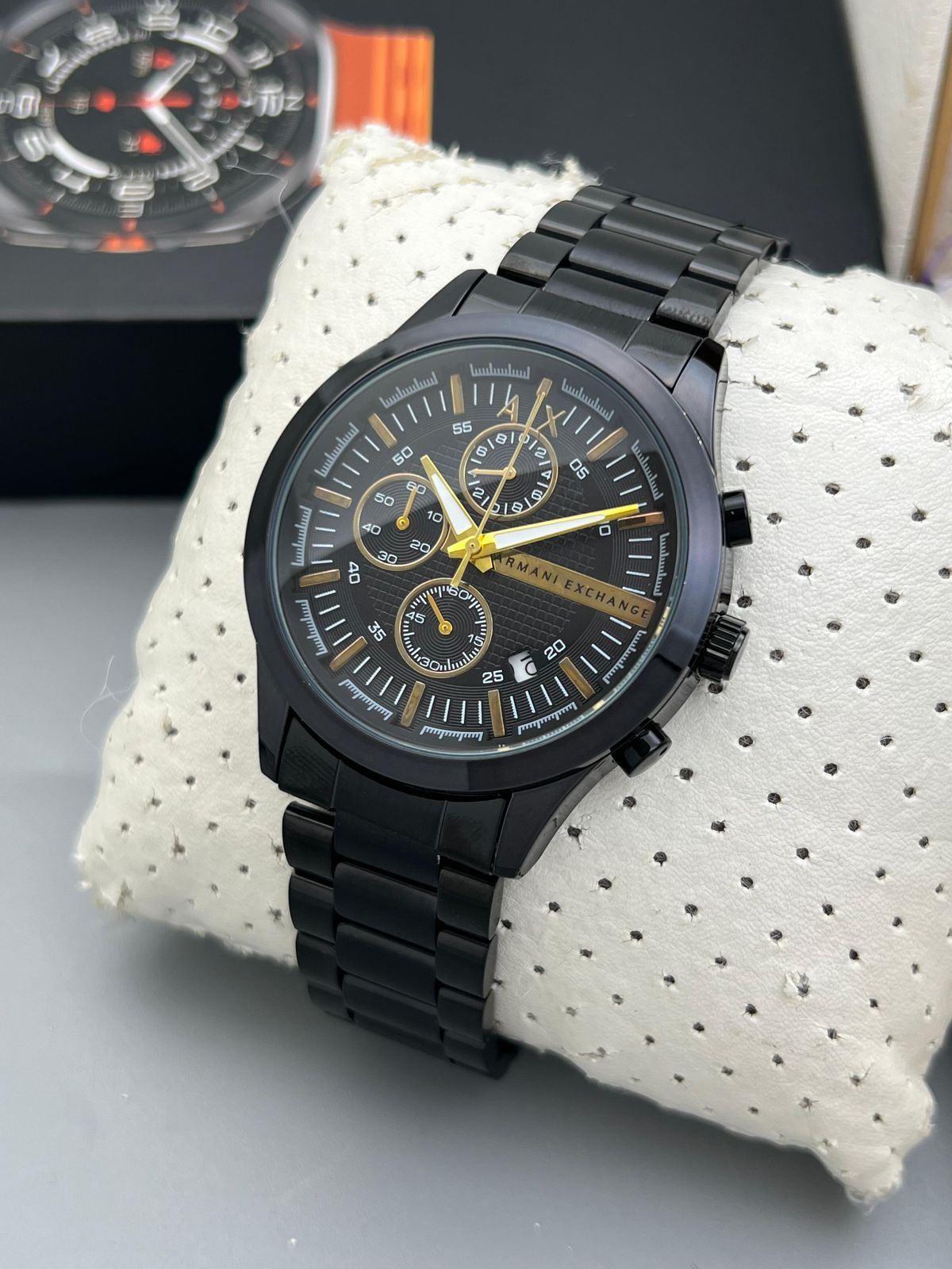 Emporio Armani Exchange Stainless Steel Chronograph 44mm Quartz Movement Men's Watch - Image 4