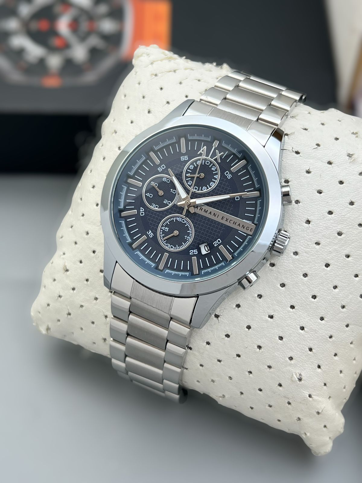 Emporio Armani Exchange Stainless Steel Chronograph 44mm Quartz Movement Men's Watch