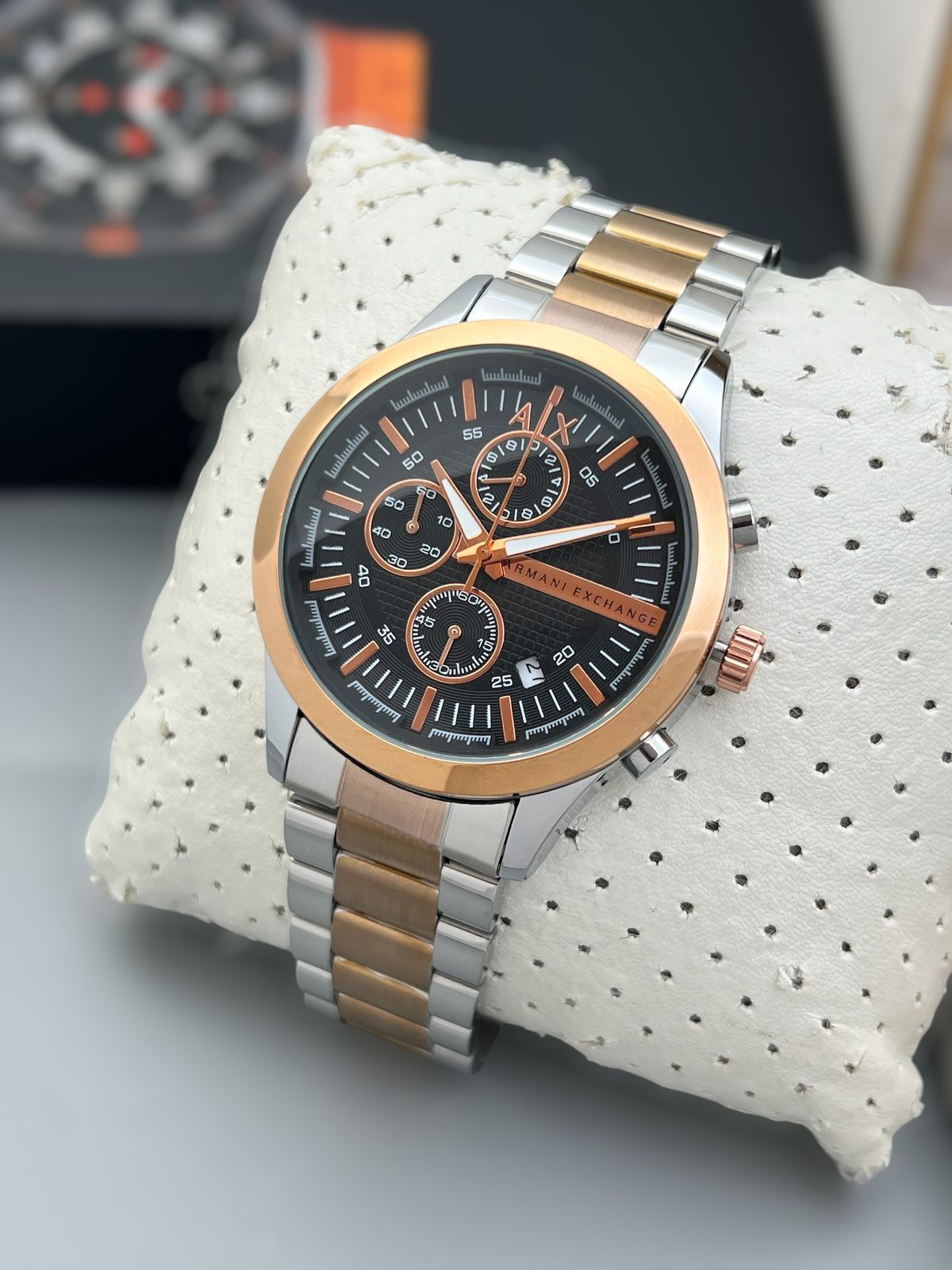 Emporio Armani Exchange Stainless Steel Chronograph 44mm Quartz Movement Men's Watch - Image 2