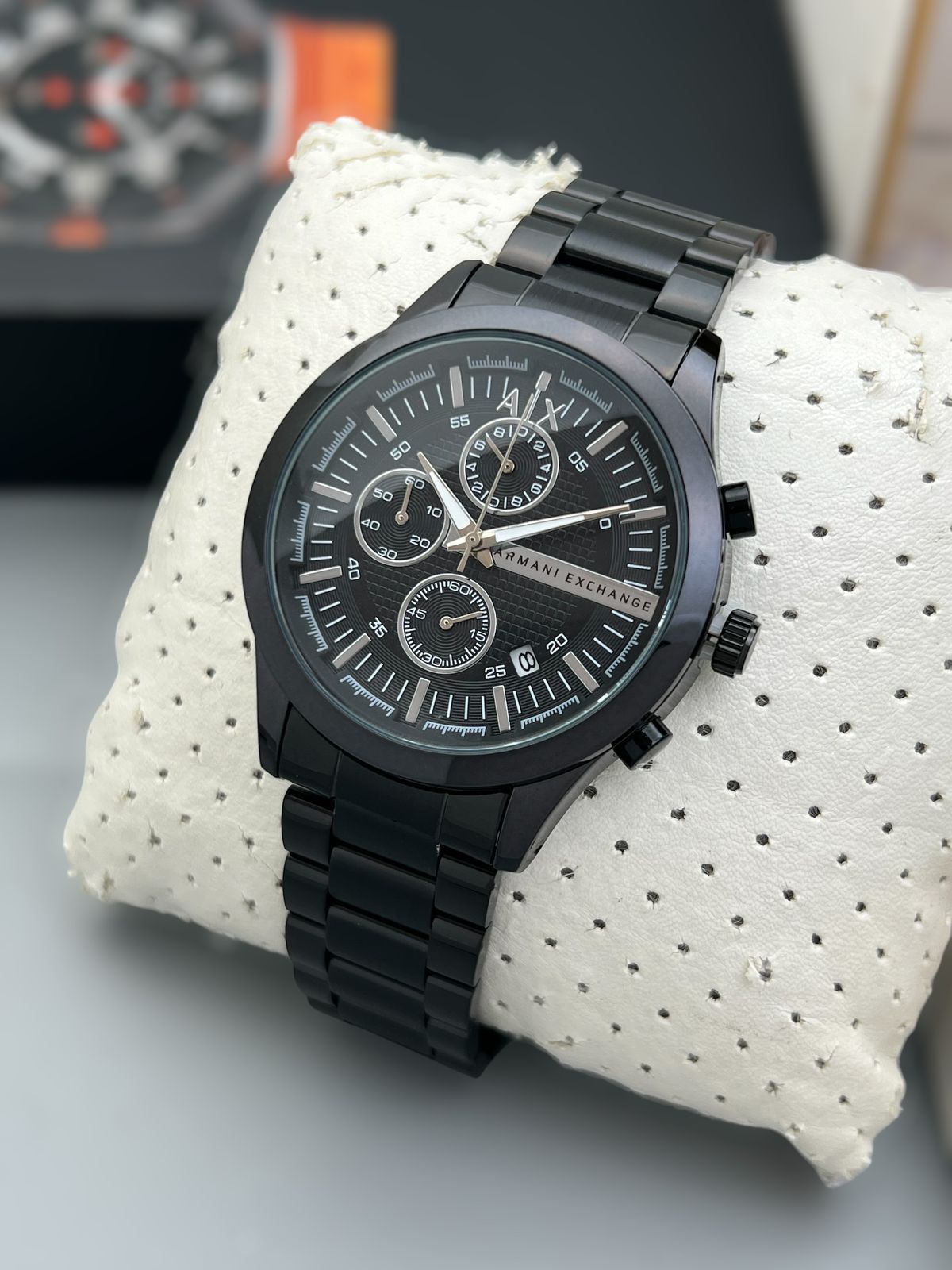 Emporio Armani Exchange Stainless Steel Chronograph 44mm Quartz Movement Men's Watch - Image 5