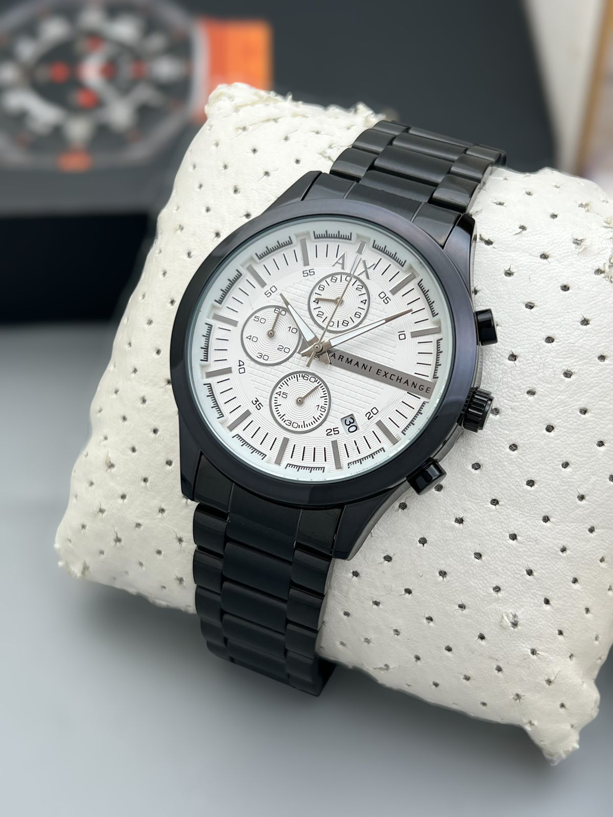 Emporio Armani Exchange Stainless Steel Chronograph 44mm Quartz Movement Men's Watch - Image 3