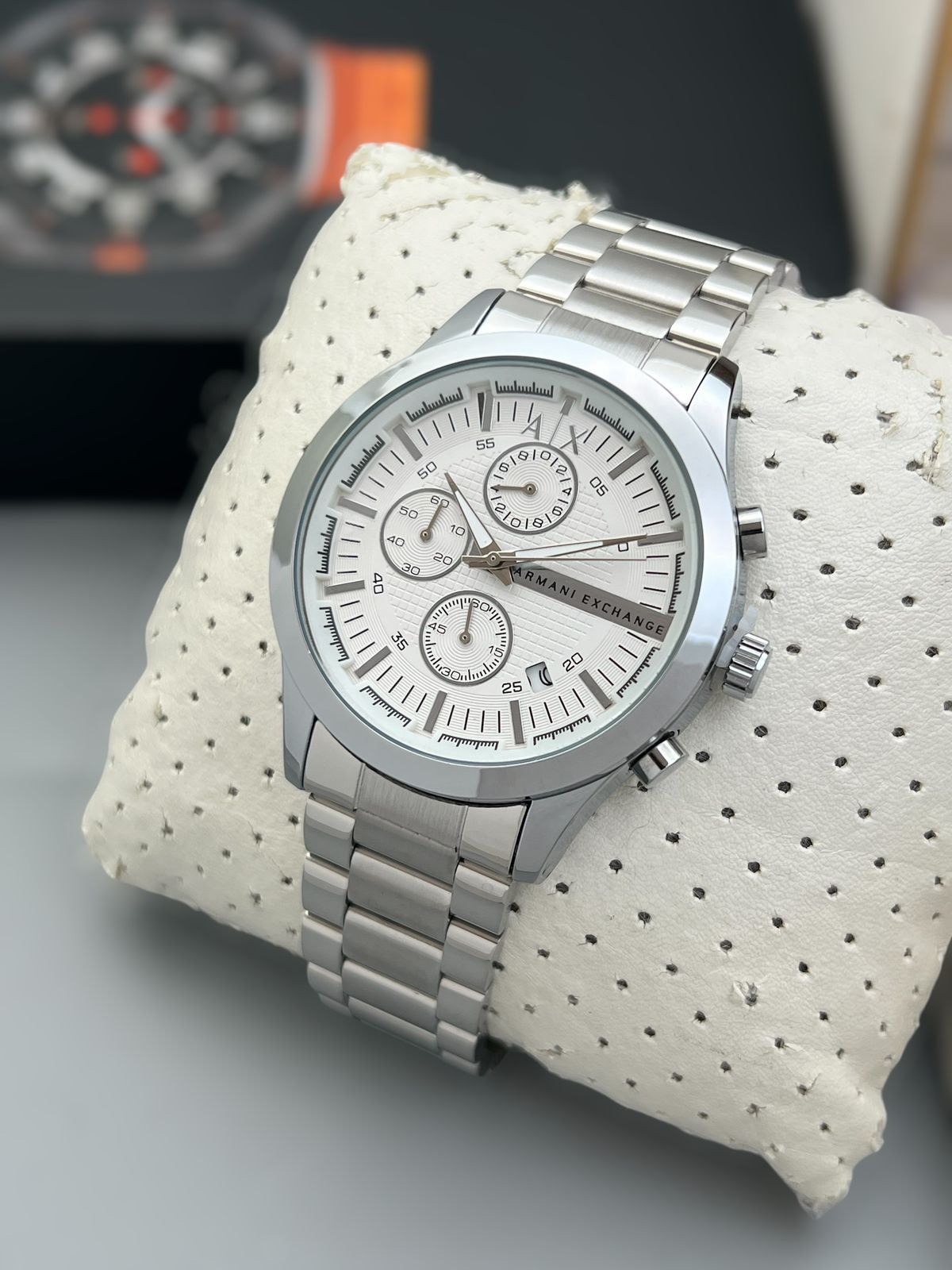 Emporio Armani Exchange Stainless Steel Chronograph 44mm Quartz Movement Men's Watch