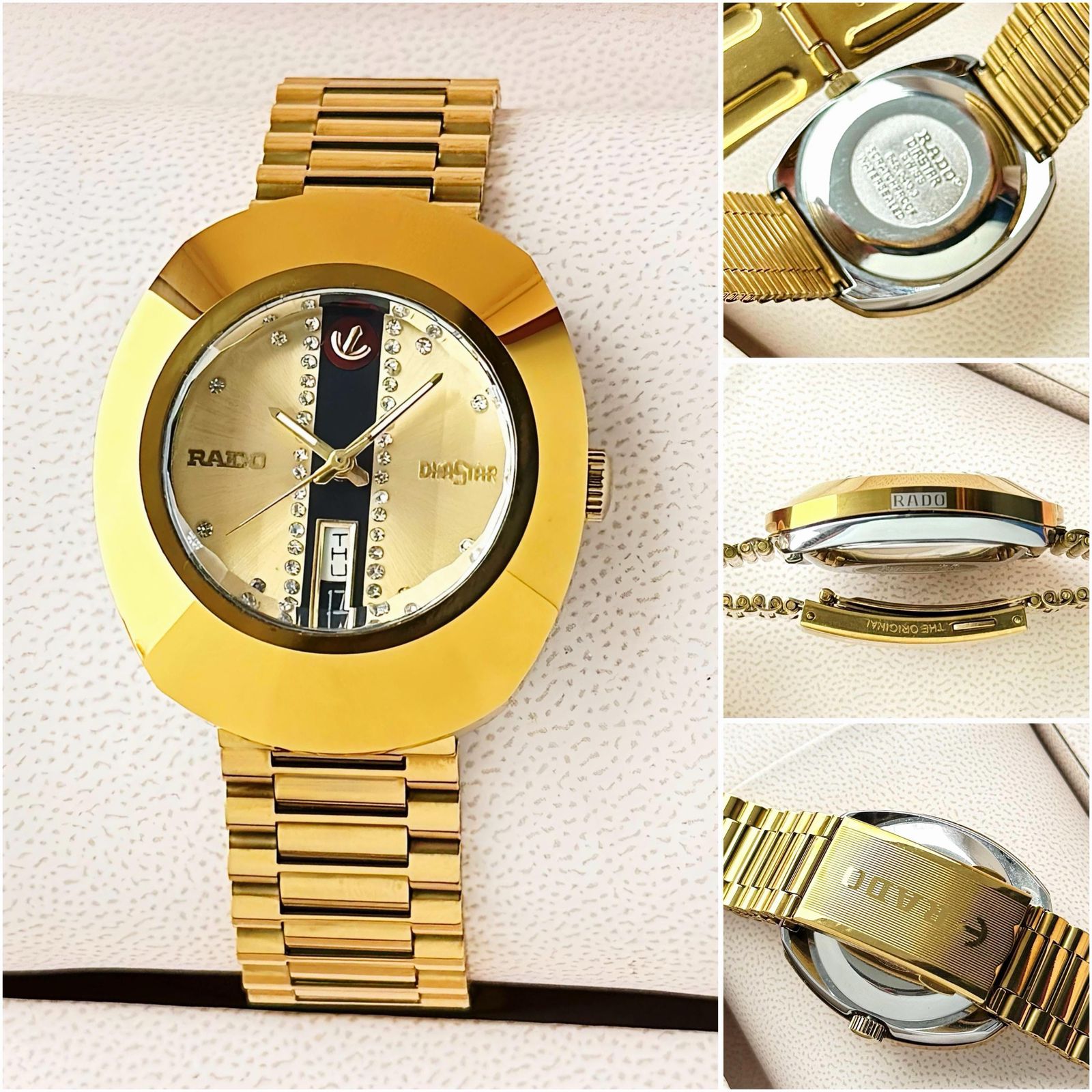 Rado Diastar Gold Day Date Stainless Steel 35mm Automatic Men's Watch - Image 3