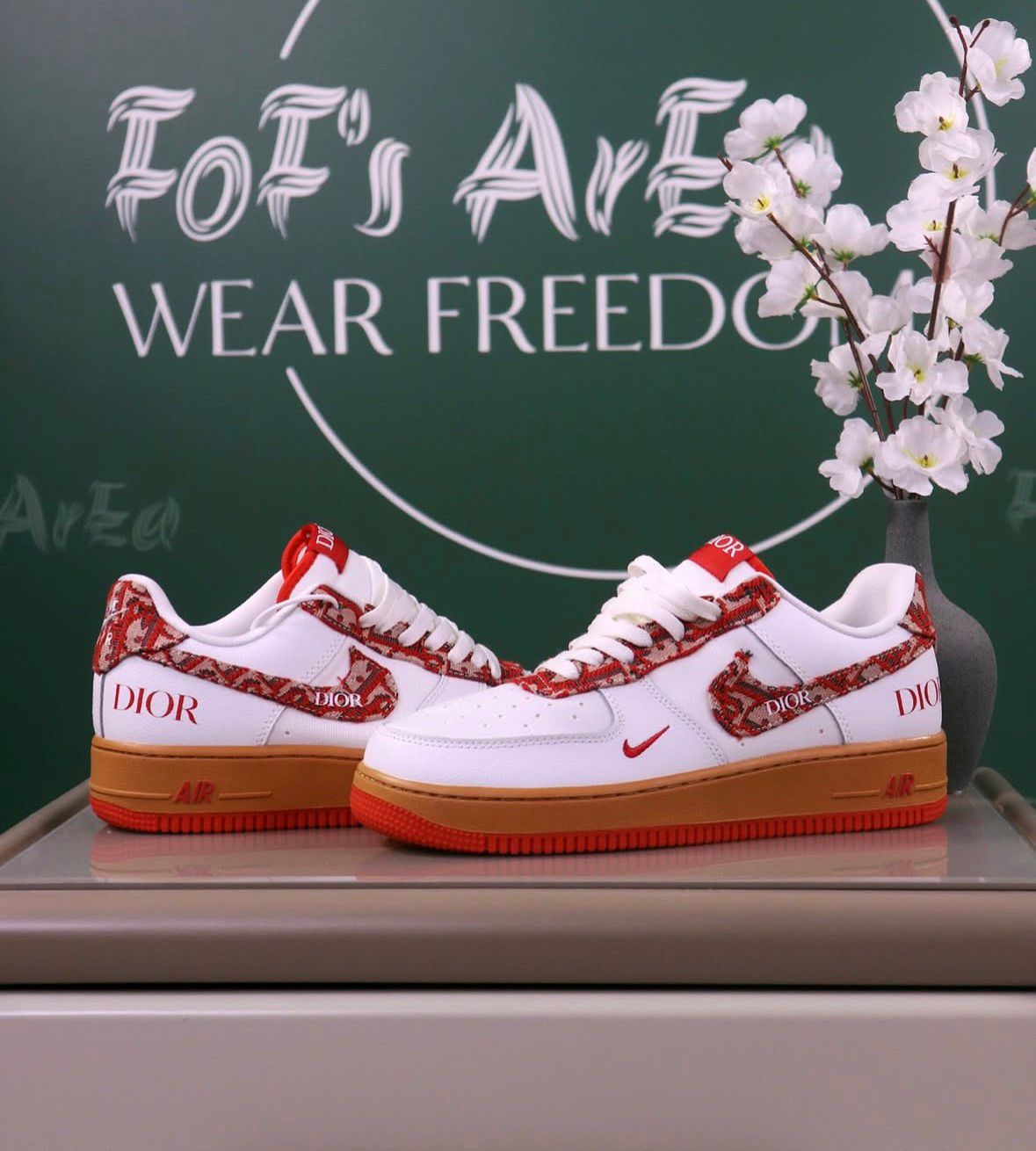 Dior x Nike Air Force 1 Men’s Shoes - Image 2