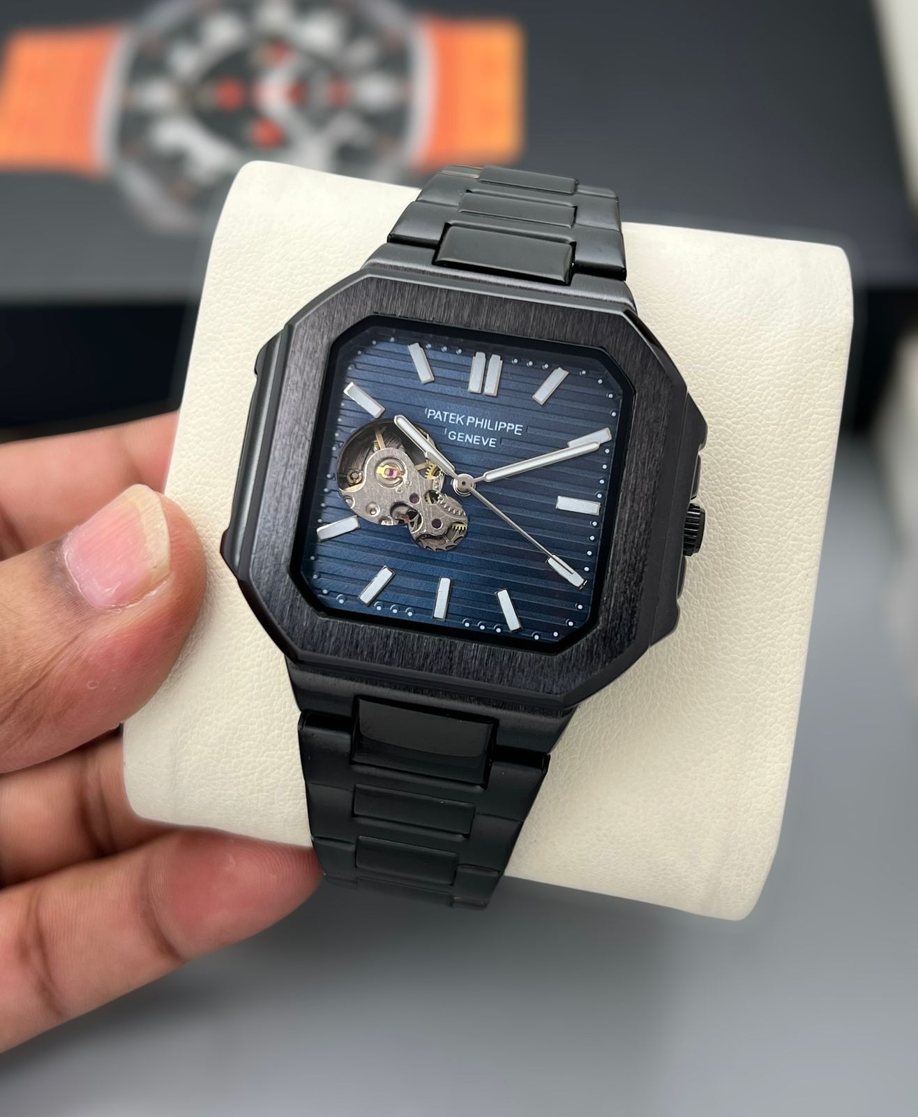 Patek Philippe Nautilus Stainless Steel Skeleton Open Heart 42mm Automatic Men's Watch - Image 6