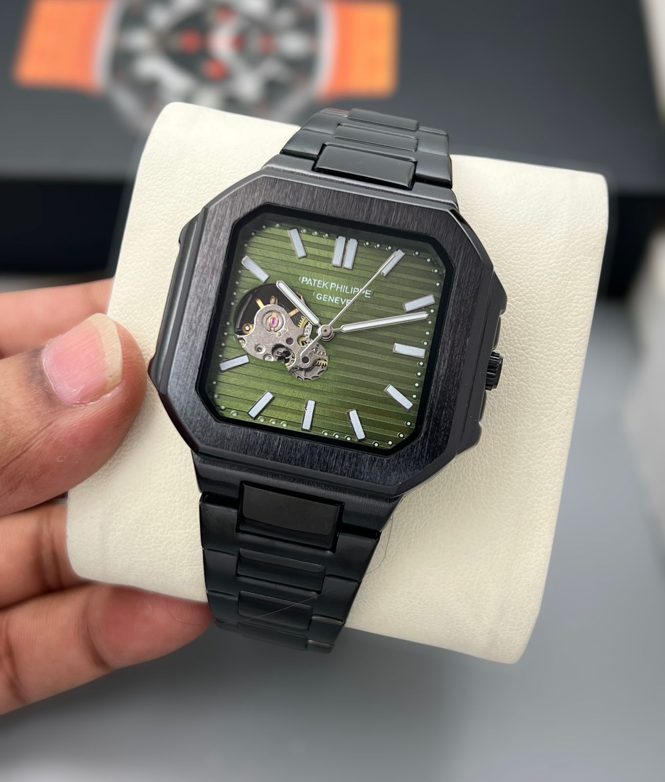 Patek Philippe Nautilus Stainless Steel Skeleton Open Heart 42mm Automatic Men's Watch - Image 5