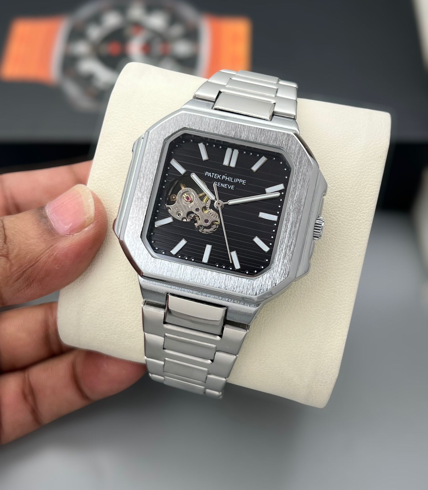 Patek Philippe Nautilus Stainless Steel Skeleton Open Heart 42mm Automatic Men's Watch - Image 2