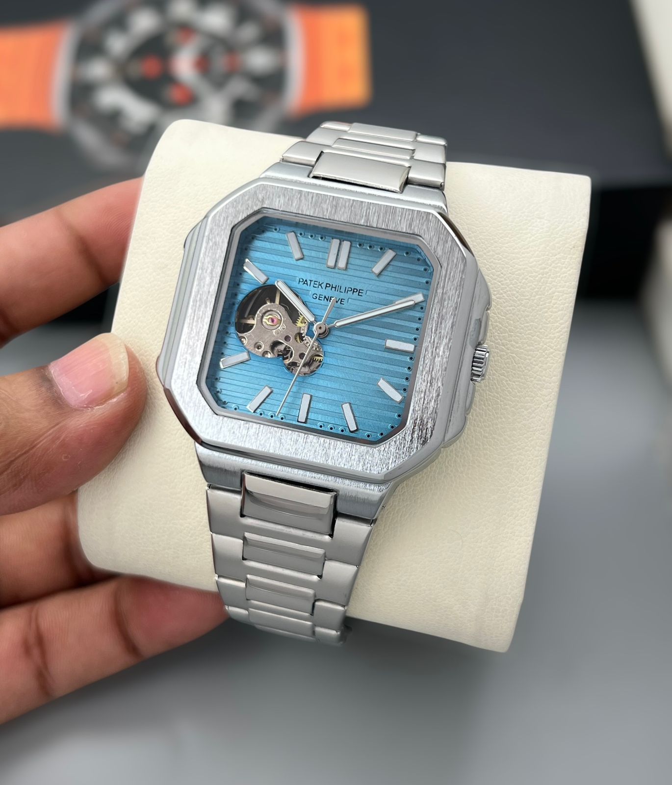 Patek Philippe Nautilus Stainless Steel Skeleton Open Heart 42mm Automatic Men's Watch