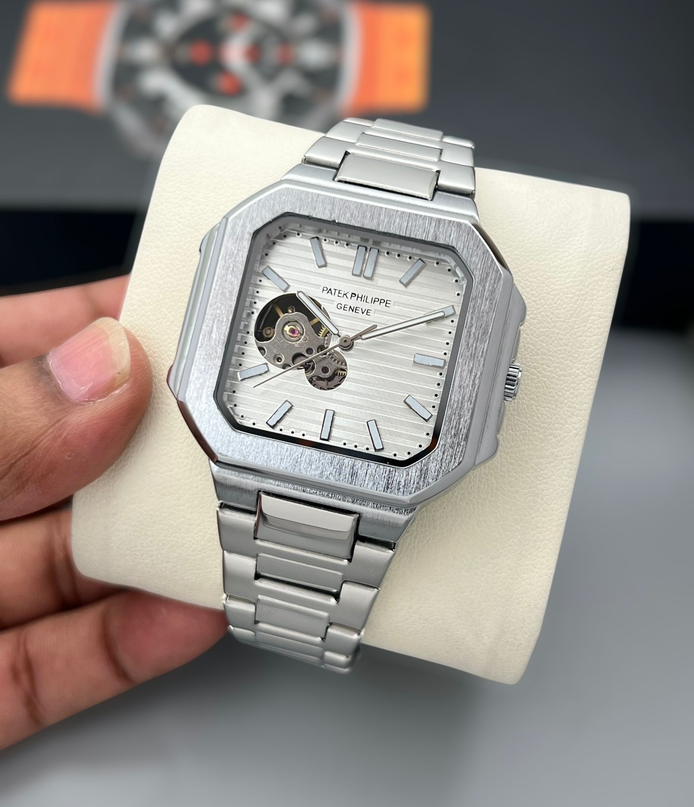 Patek Philippe Nautilus Stainless Steel Skeleton Open Heart 42mm Automatic Men's Watch - Image 4