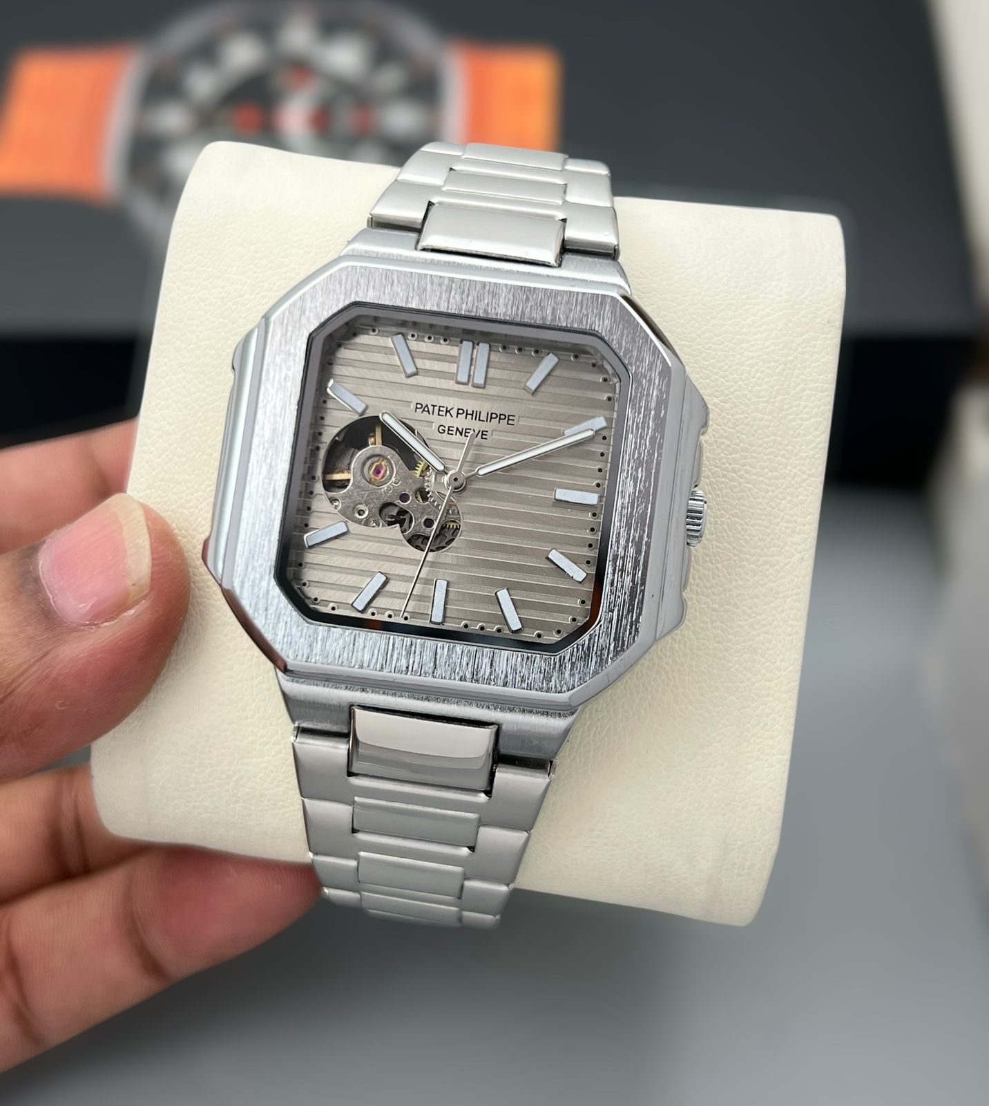 Patek Philippe Nautilus Stainless Steel Skeleton Open Heart 42mm Automatic Men's Watch - Image 2