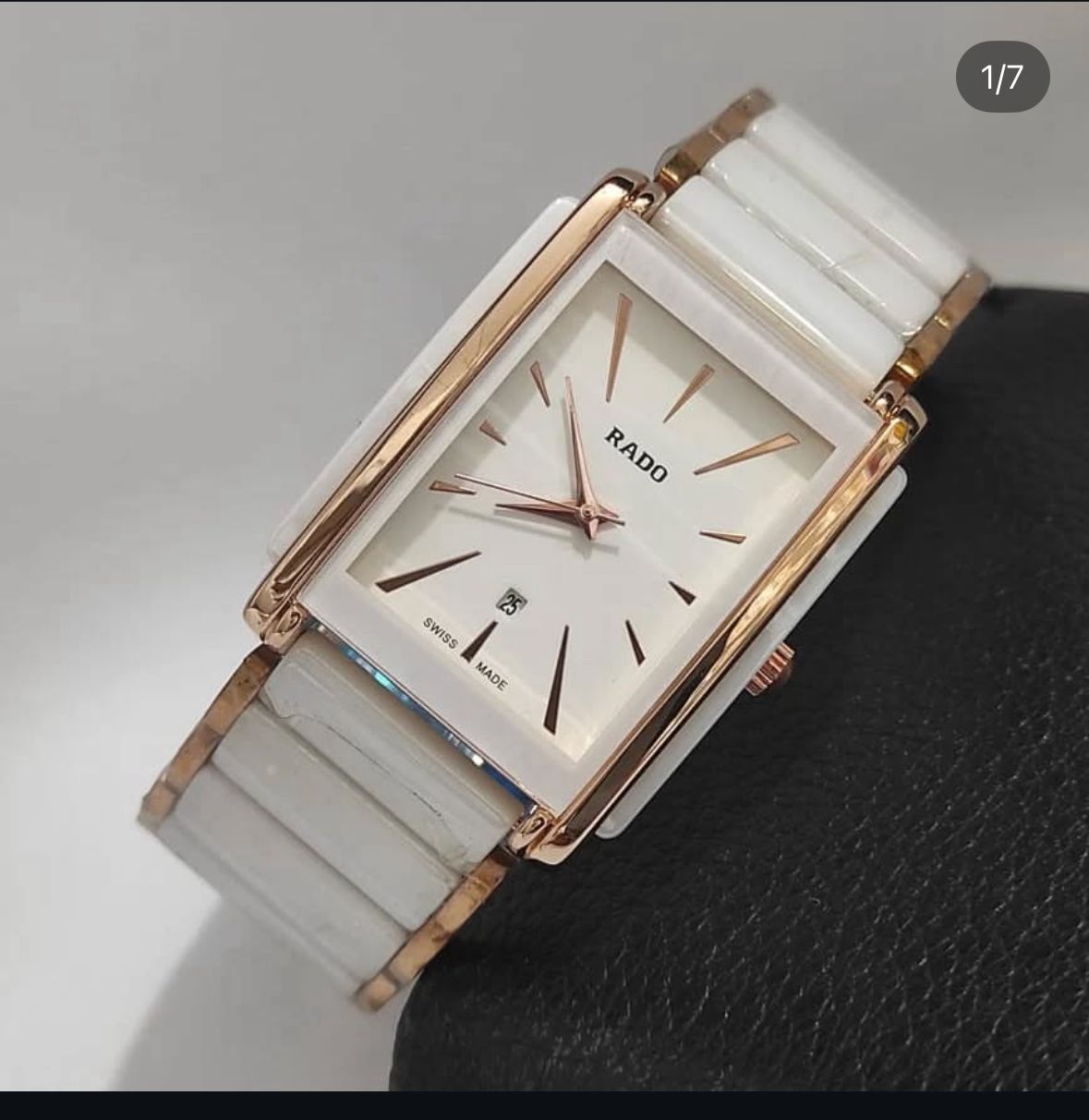 Rado Integral White Ceramic Gold Rectangular 31mm Quartz Movement Men's Watch - Image 2