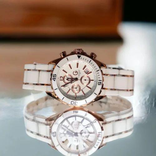 Gc Rose Gold White Chronograph 44mm Swiss Made Men's Watch - Image 3