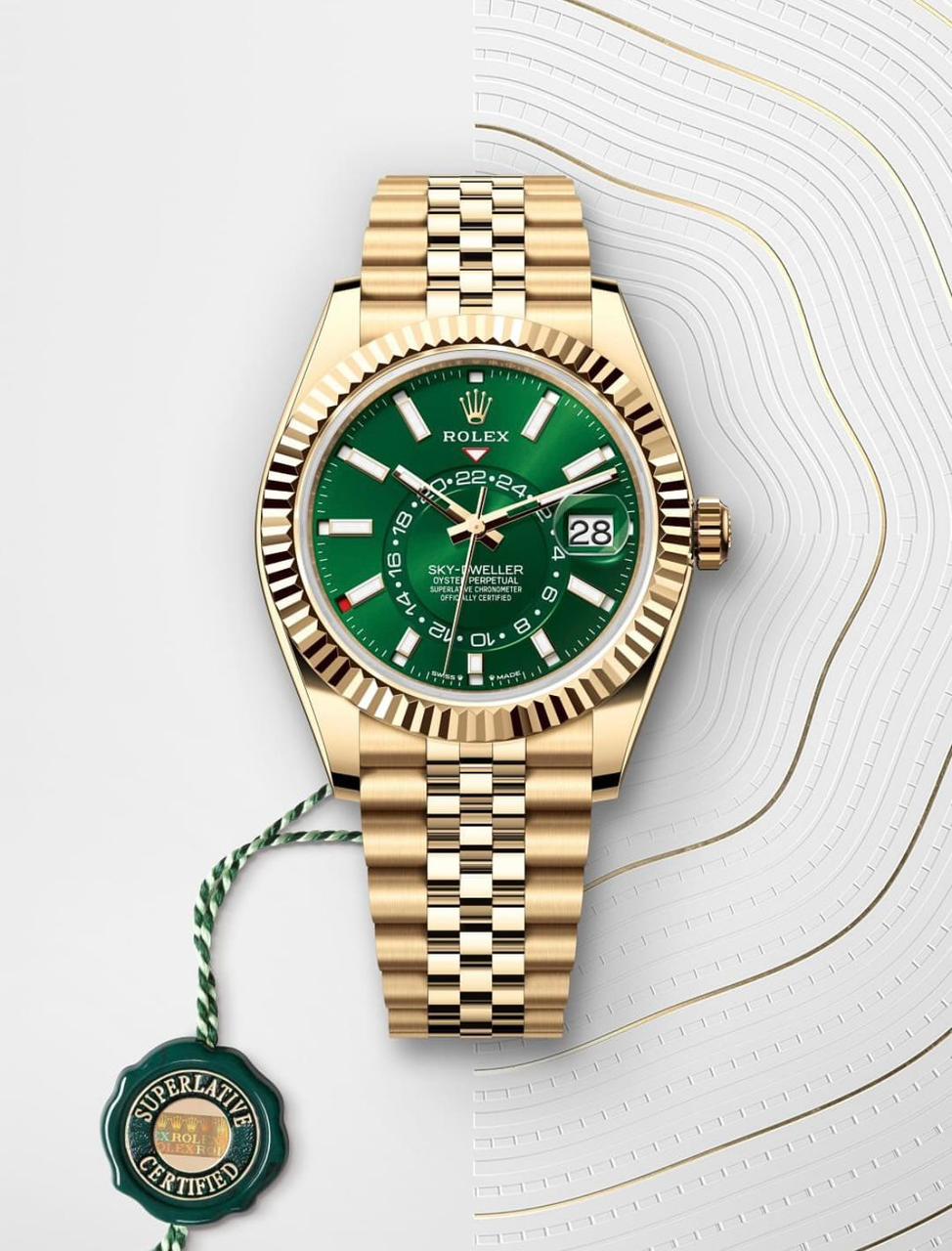 Rolex Sky-Dweller Green Dial 42mm Automatic Men's Watch - Image 5