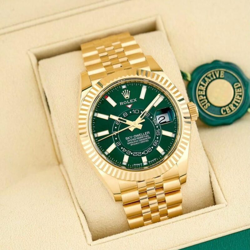 Rolex Sky-Dweller Green Dial 42mm Automatic Men's Watch