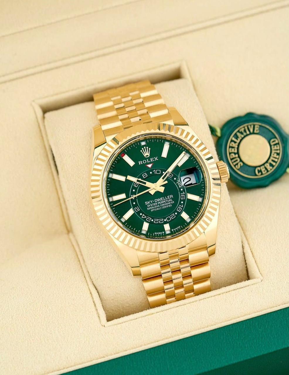 Rolex Sky-Dweller Green Dial 42mm Automatic Men's Watch
