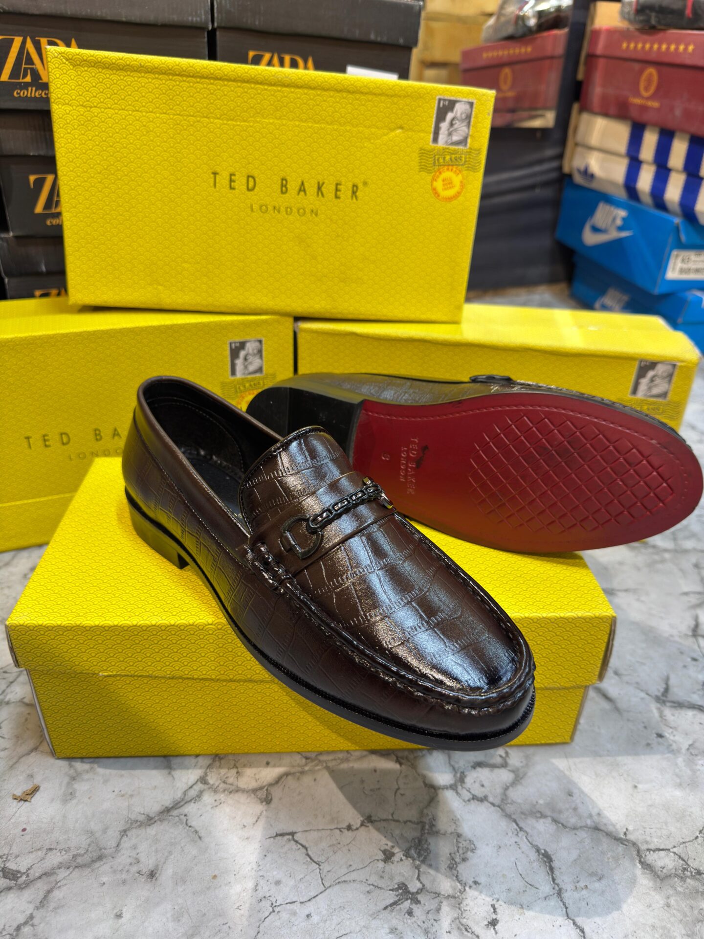 Ted Baker London Black Leather Horsebit Loafers for Men - Image 3