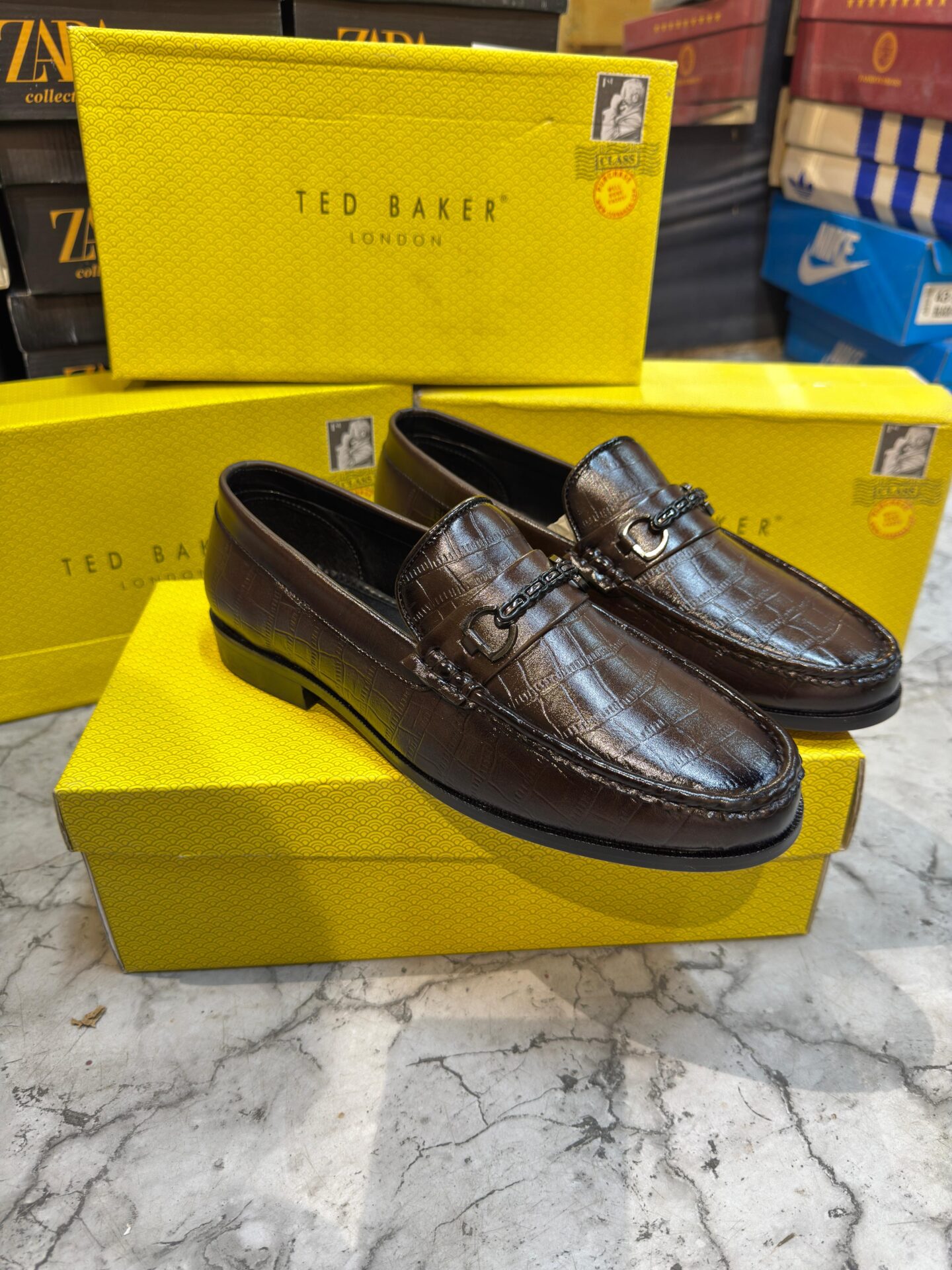 Ted Baker London Black Leather Horsebit Loafers for Men - Image 2