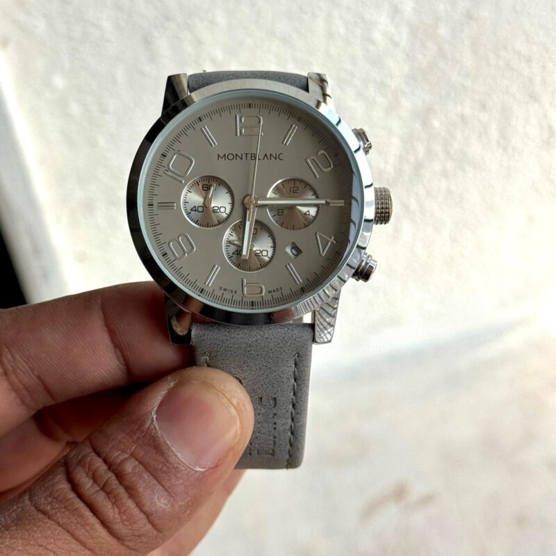 Montblanc Silver Cream Chronograph 43mm Quartz Movement Men's Watch