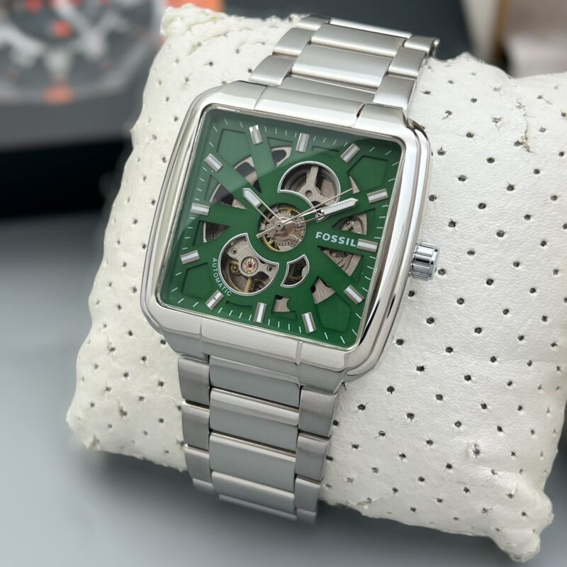 Fossil Heritage Stainless Steel Skeleton 44mm Automatic Men's Watch