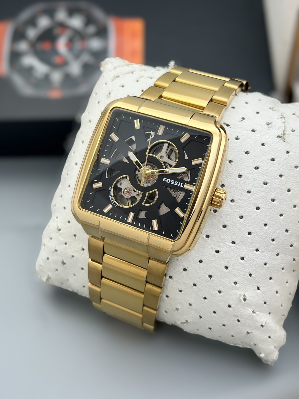 Fossil Heritage Stainless Steel Skeleton 44mm Automatic Men's Watch - Image 5