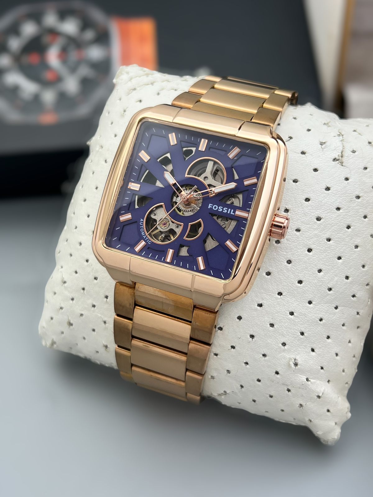 Fossil Heritage Stainless Steel Skeleton 44mm Automatic Men's Watch - Image 2