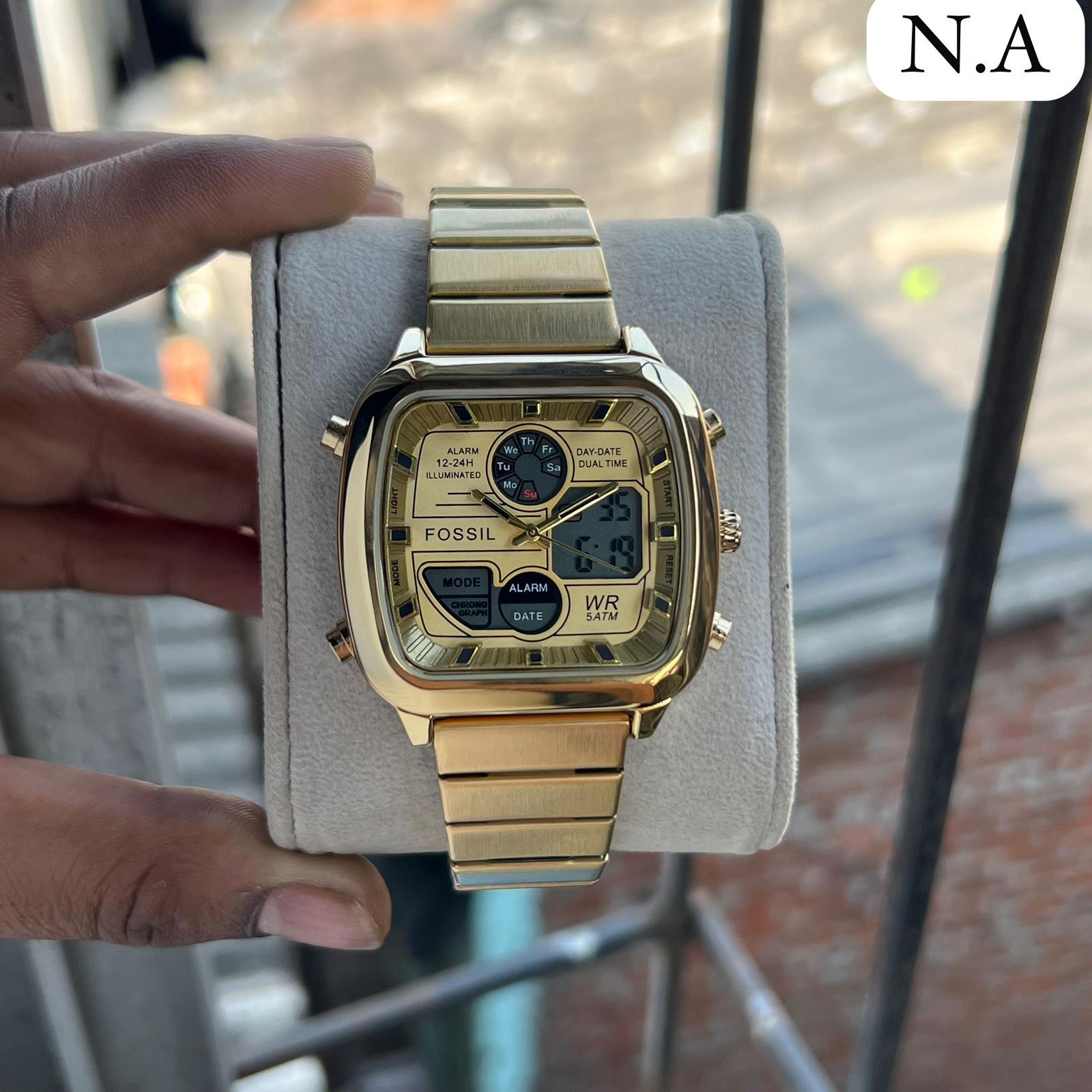 Fossil FS5889 Retro Analog Digital Stainless Steel Chronograph 42mm Quartz Movement Men's Watch - Image 3