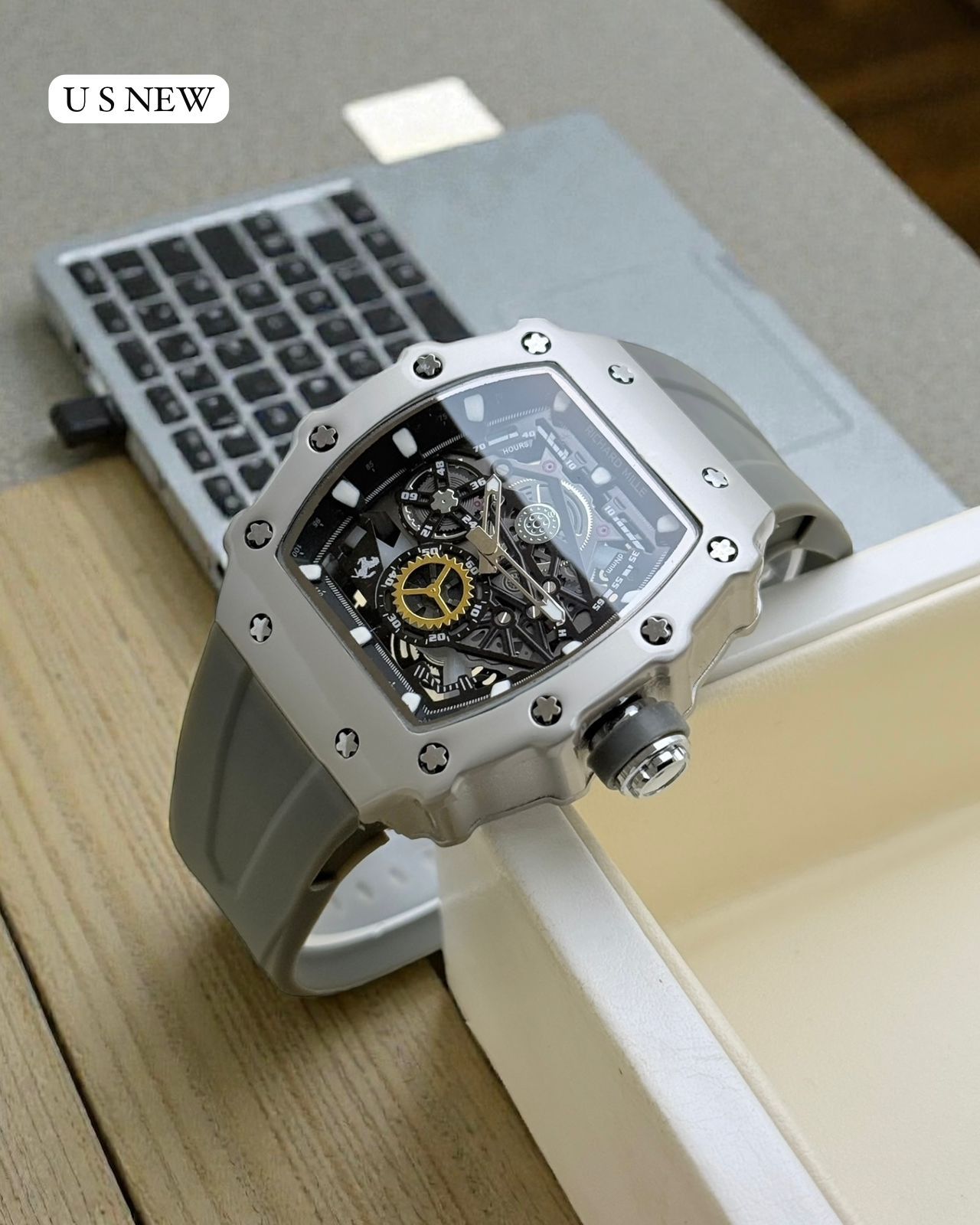 Richard Mille Skeleton 42mm Quartz Movement Men's Watch
