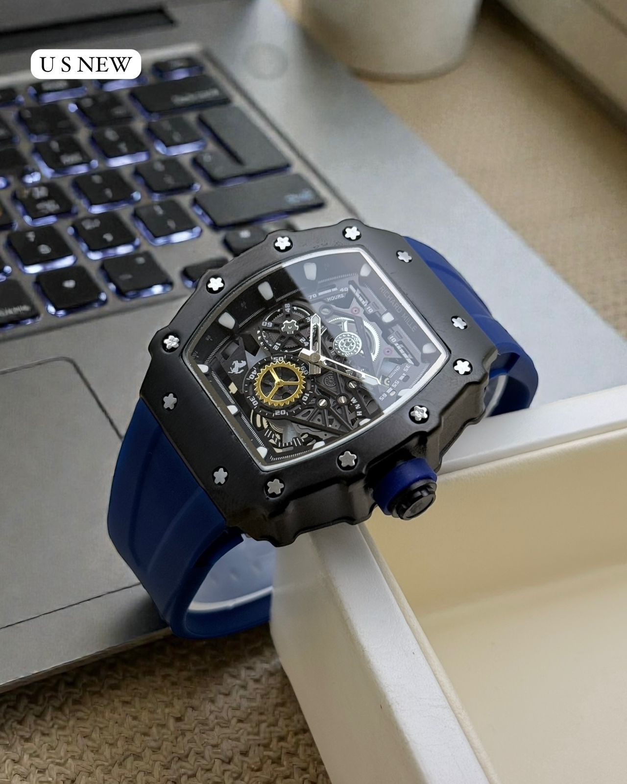 Richard Mille Skeleton 42mm Quartz Movement Men's Watch - Image 5