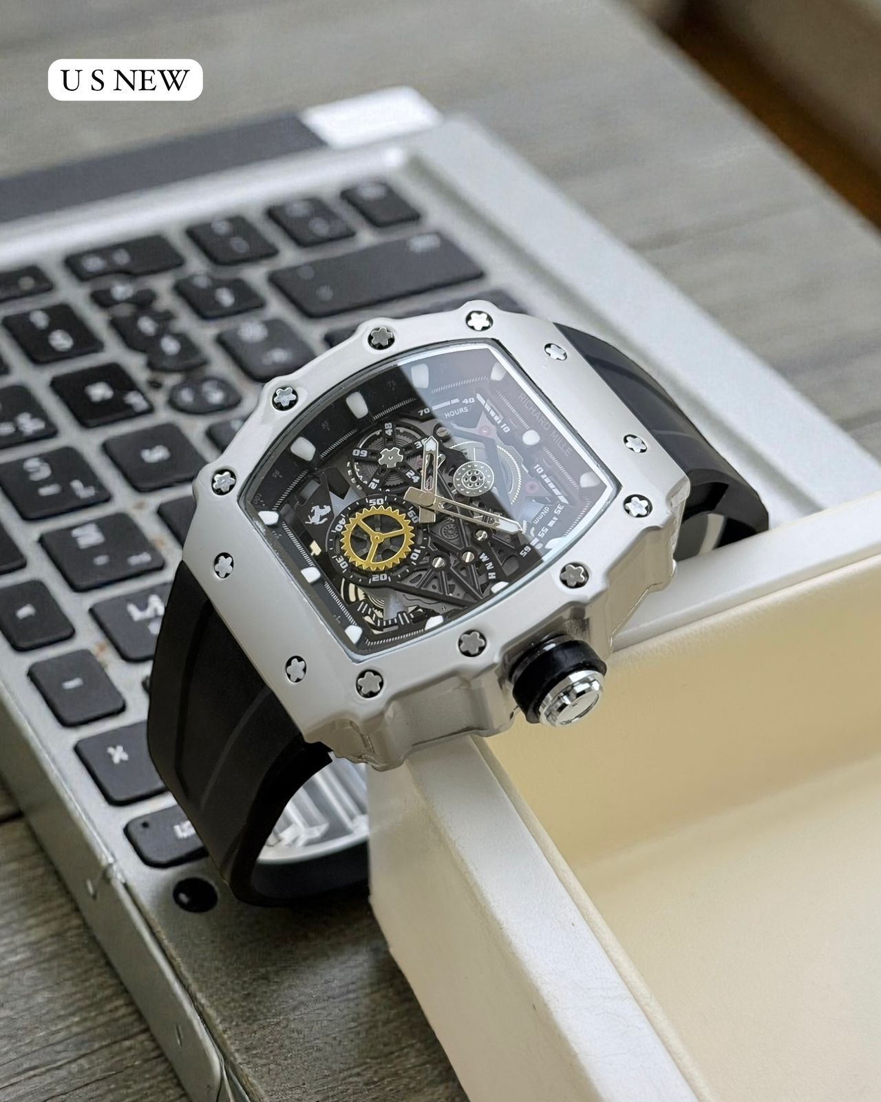 Richard Mille Skeleton 42mm Quartz Movement Men's Watch - Image 4