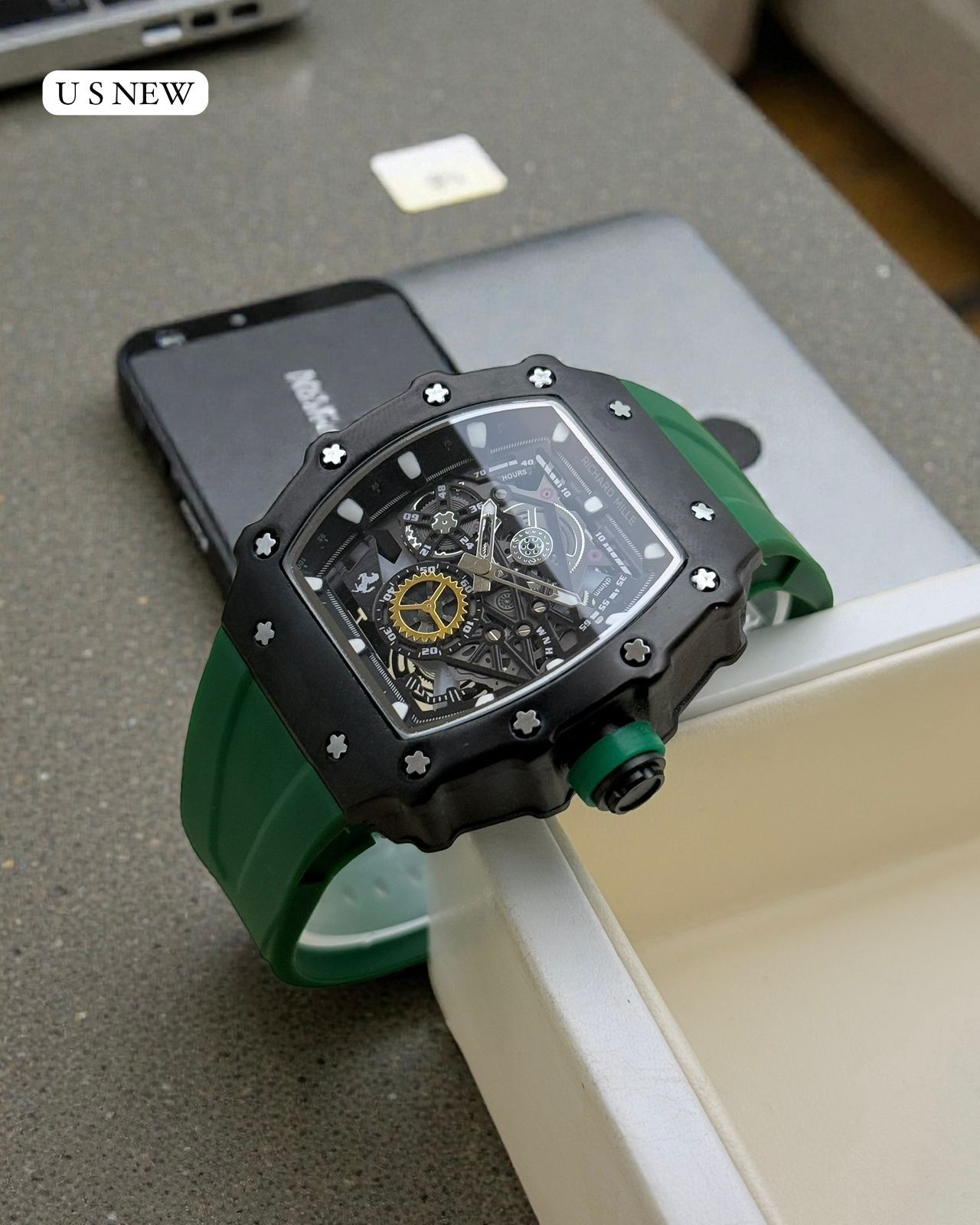 Richard Mille Skeleton 42mm Quartz Movement Men's Watch - Image 8