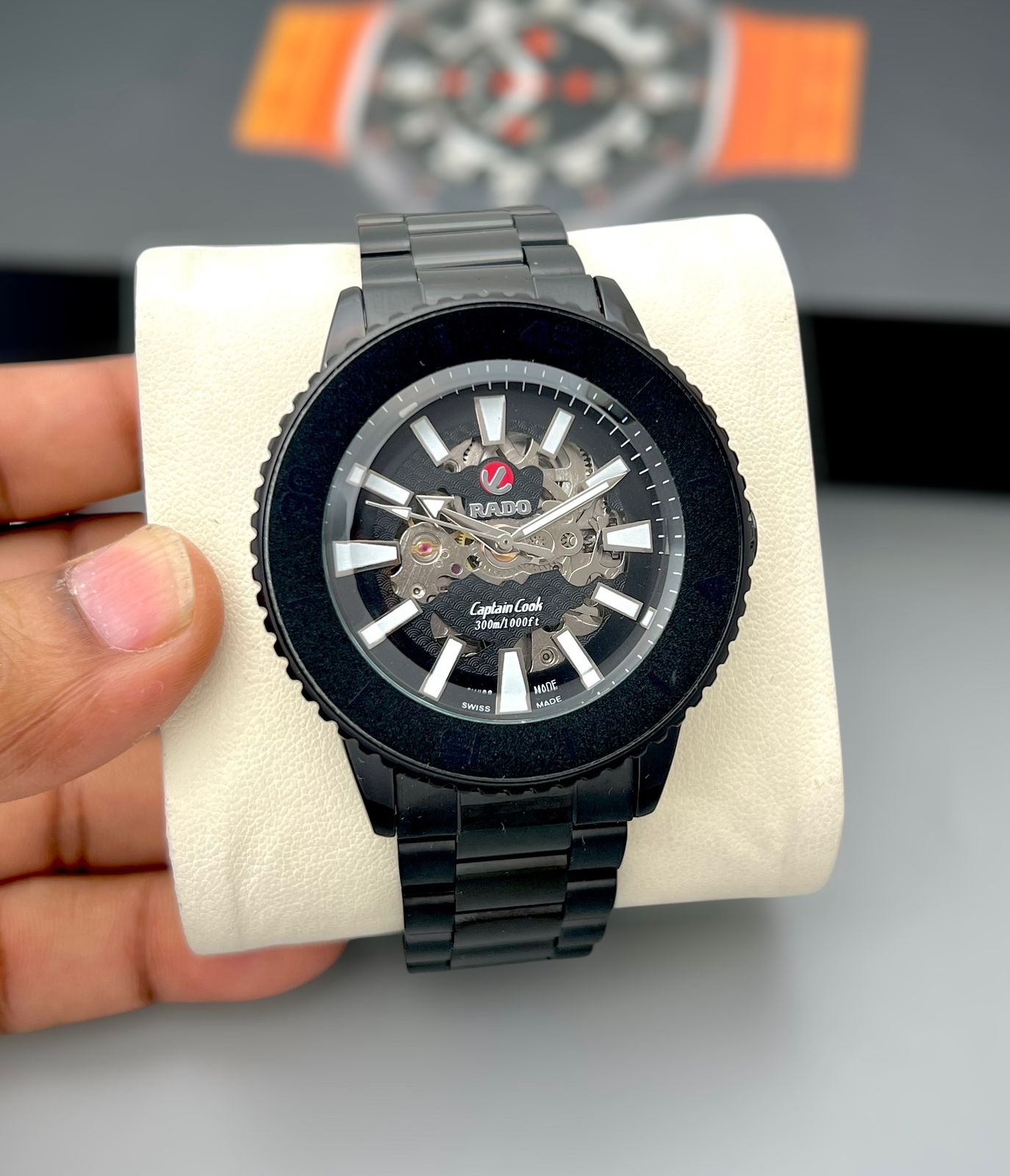 Rado Captain Cook Stainless Steel Skeleton Dial 43mm Water Resistance Automatic Men's Watch - Image 3