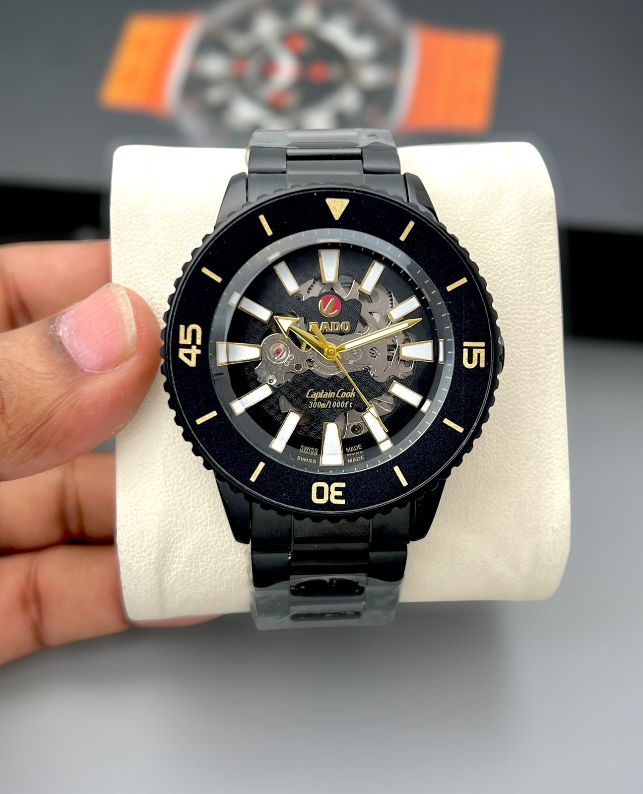 Rado Captain Cook Stainless Steel Skeleton Dial 43mm Water Resistance Automatic Men's Watch