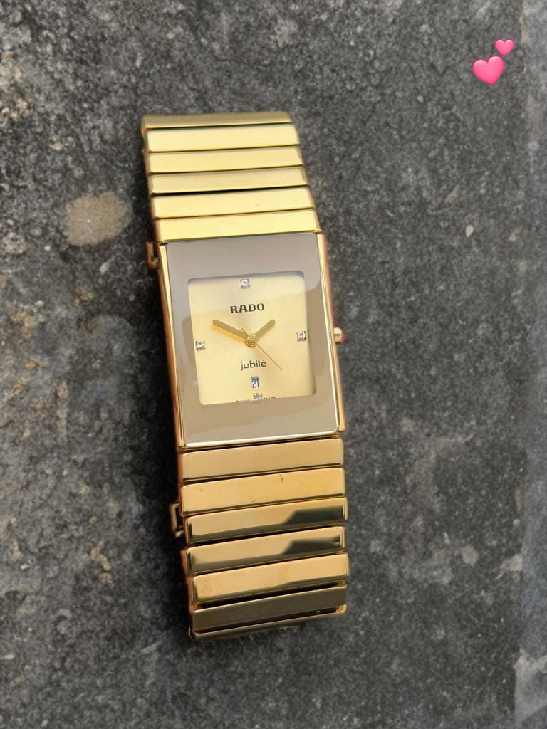 Rado Jubile Black Ceramic Rectangular Diamond Dial Quartz Movement Men’s Watch - Image 7