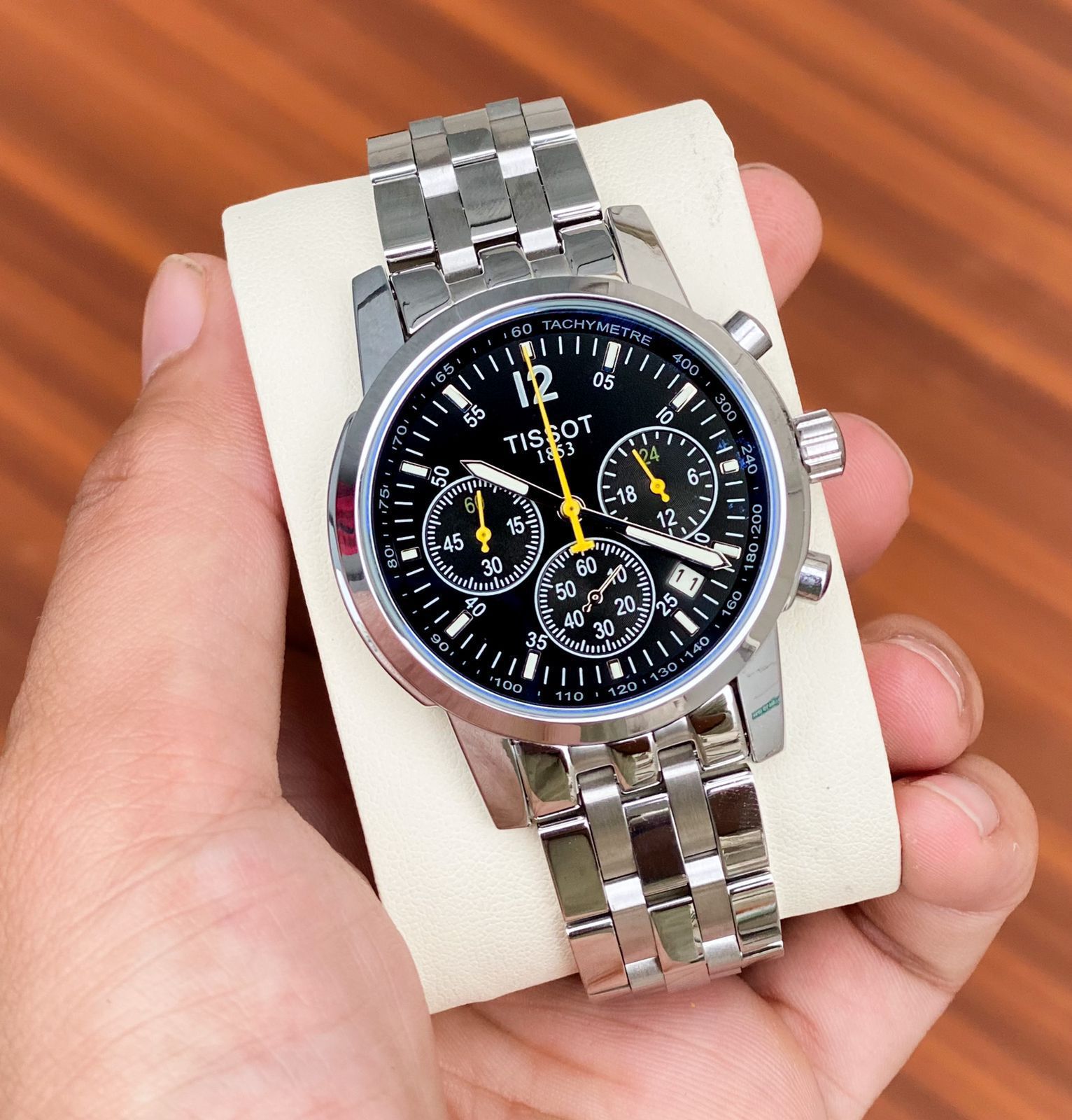 Tissot PRC 200 Stainless Steel Chronograph 44mm Quartz Movement Men's Watch