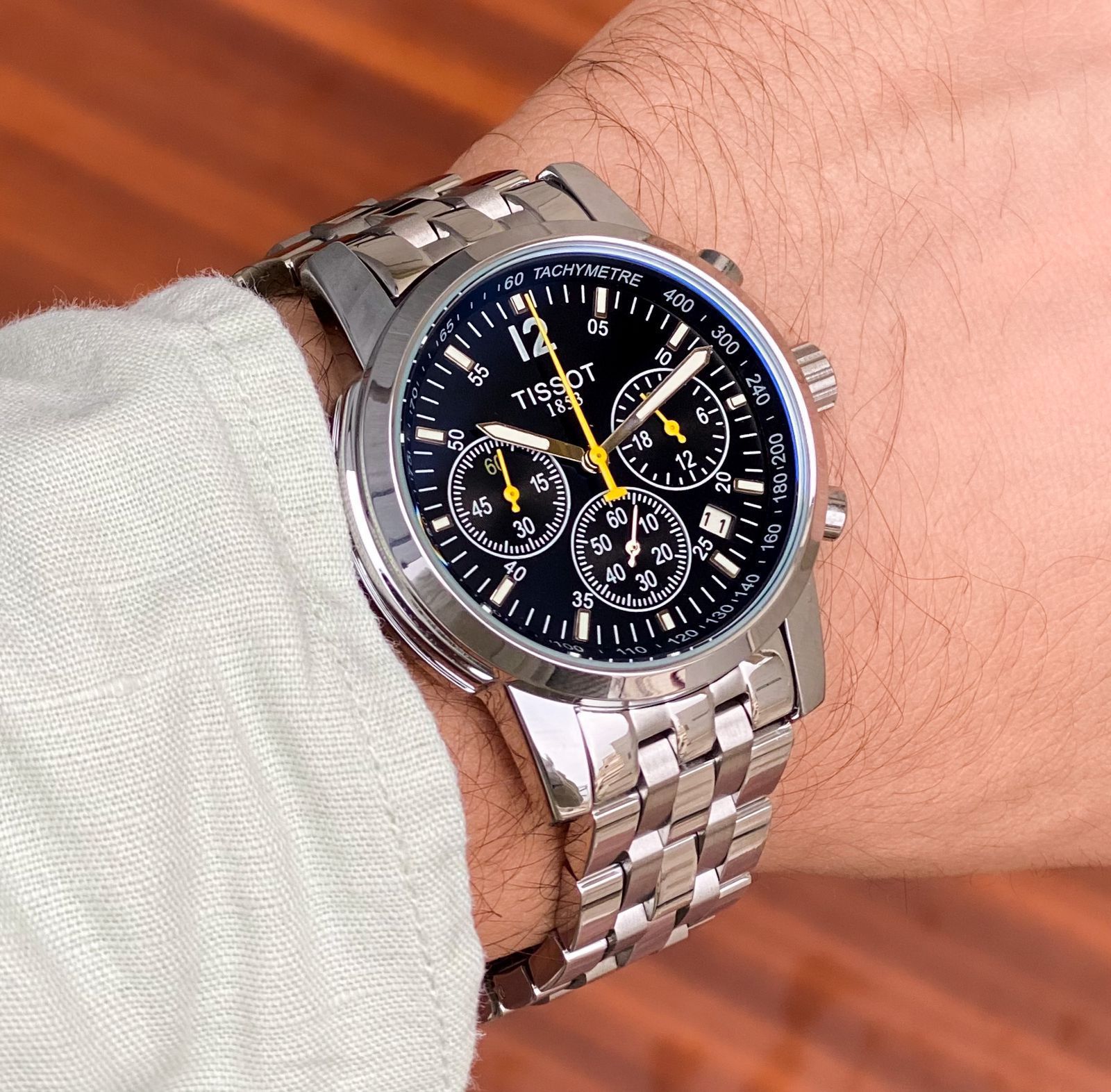 Tissot PRC 200 Stainless Steel Chronograph 44mm Quartz Movement Men's Watch - Image 2