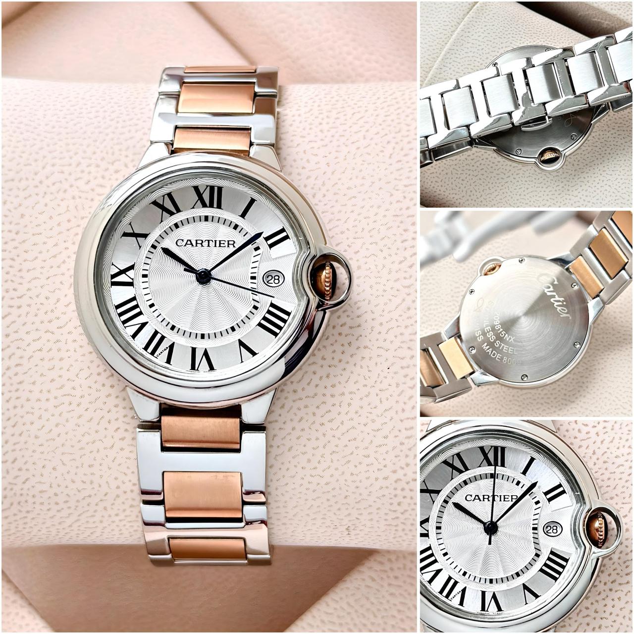 Cartier Ballon Bleu Two-Tone Stainless Steel Roman Dial 33mm Quartz Movement Women's watch - Image 3