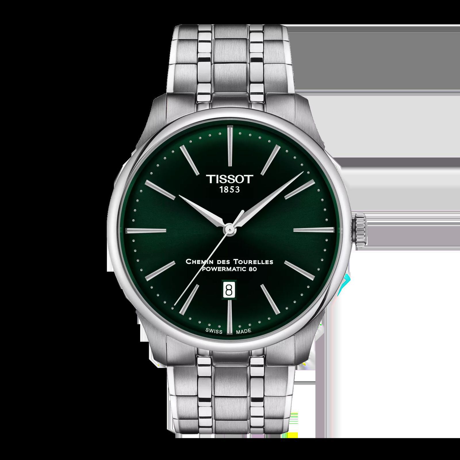 Tissot Chemin Des Tourelles Powermatic 80 Stainless Steel 42mm Quartz Movement Men's Watch