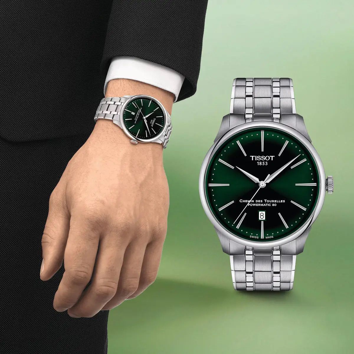 Tissot Chemin Des Tourelles Powermatic 80 Stainless Steel 42mm Quartz Movement Men's Watch - Image 2