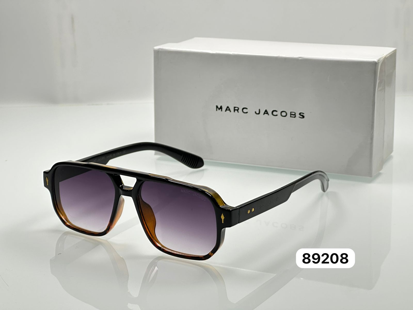 Marc Jacobs Designer Aviator Sunglasses - Men's Luxury Square Navigator Frames - Image 2