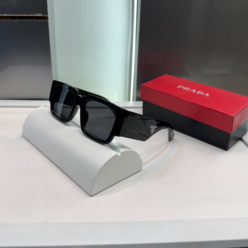 Prada Women’s Geometric Square Sunglasses - Luxury Black & Tortoise Gradient