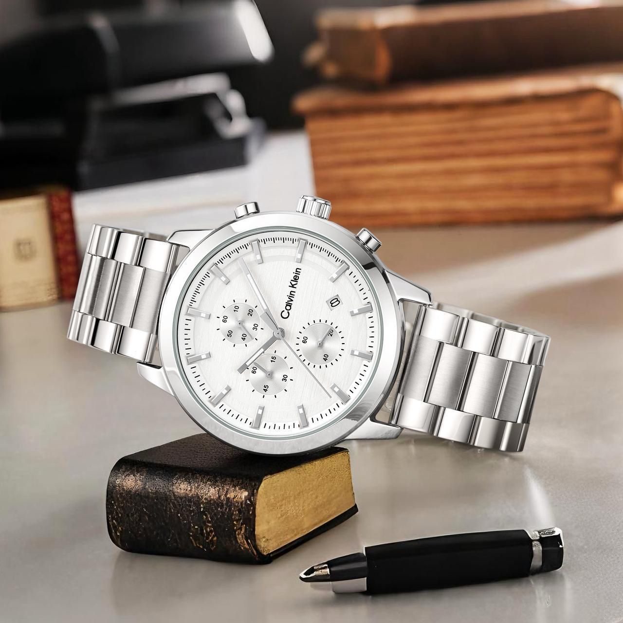 Calvin Klein Stainless Steel Chronograph 44mm Quartz Movement Men’s Watch - Image 5